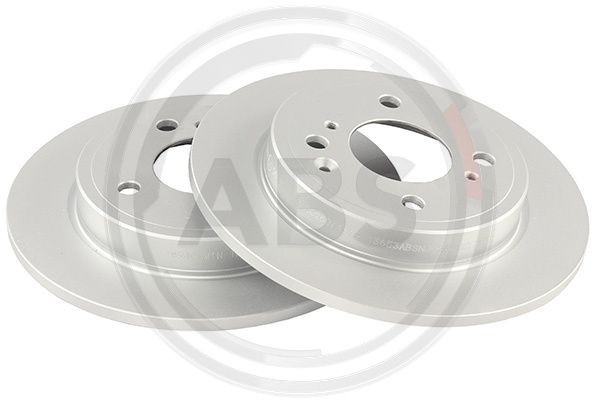 2x Abs 18940 Rear Solid Brake Discs 239mm Fits Honda Jazz 42510TZEJ00