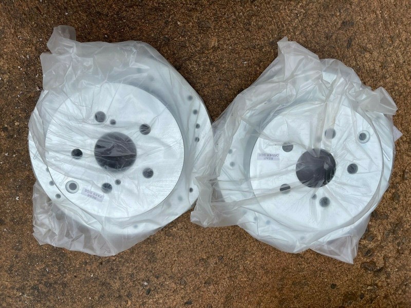 Power Stop JBR932XL JBR932XR Extreme Performance Drilled And Slotted Rotors ~S7