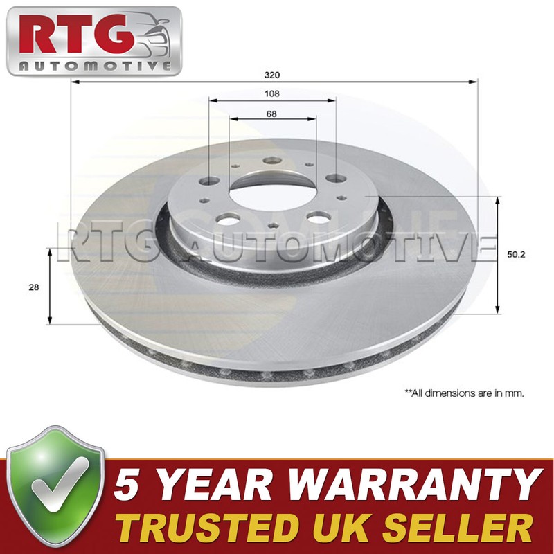 Front Brake Disc Fits Volvo V70 S60 S80 XC70 #1 9475266