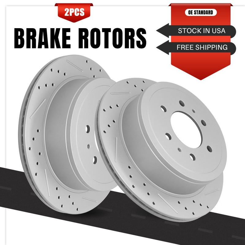 348mm 6-LUGS Rear Brake Rotors for 2004-2009 Lincoln Mark LT Ford F-150 Lobo