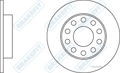 Brakefit SDK6084 1x Brake Disc Single Rear