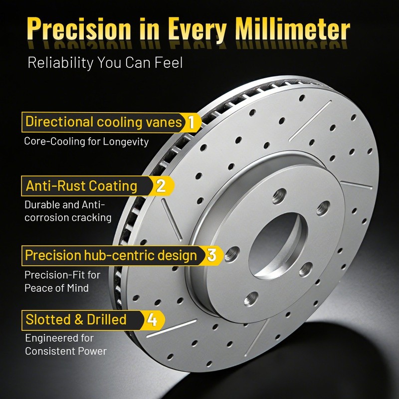 Front Brake Rotors Ceramic Pads for 2019 - 2020 Ford Police Responder Hybrid gallery