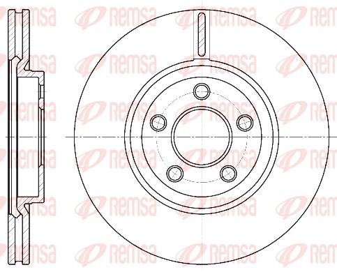 Remsa 6637.10 Brake Disc for Chrysler