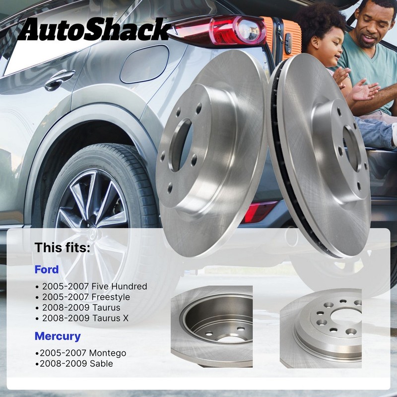Front Brake Rotors Pair 2 for Ford Five Hundred Freestyle Taurus X Mercury Sable gallery