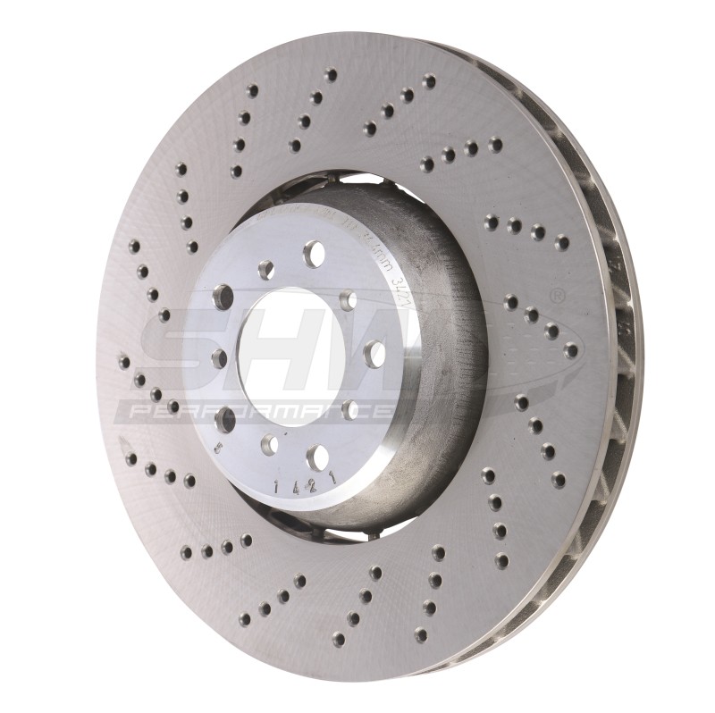 SHW Performance Left Front Cross-Drilled Brake Rotor for BMW M6 2008-2010 gallery