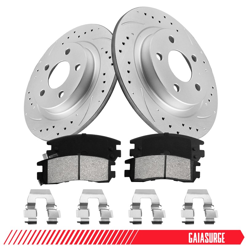 Rear Brake Rotors Brake Pads for 2000 2001 2002 2003 2004 2005 Cadillac DeVille