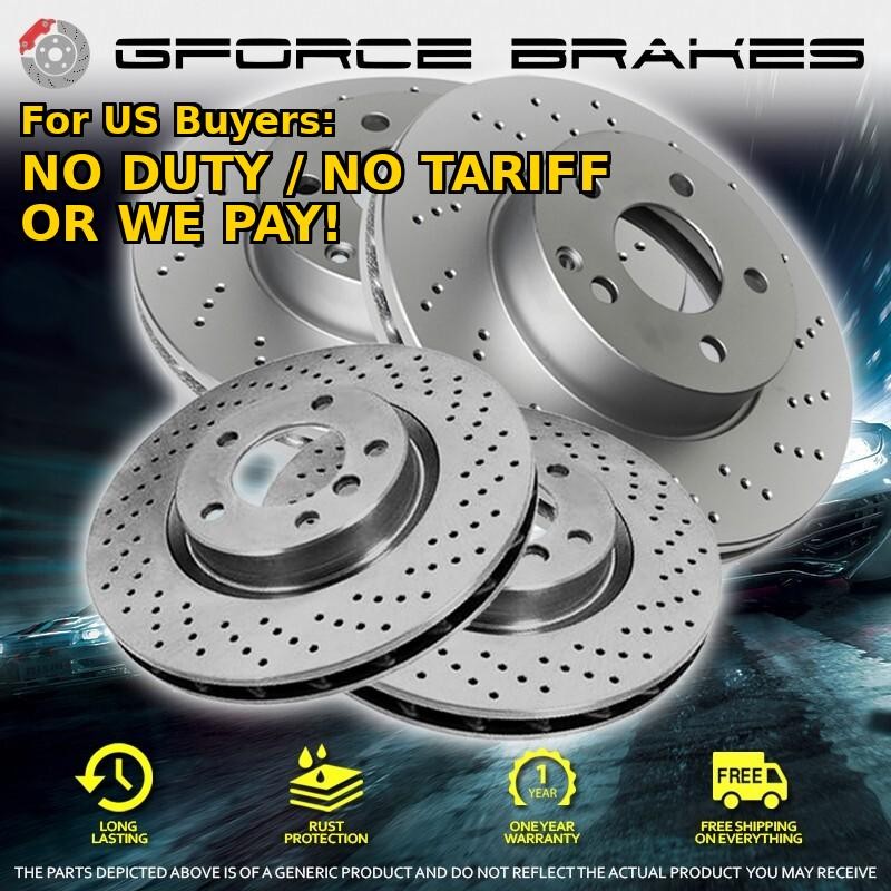 F+R Cross Drilled Brake Rotor for 2018-2022 Honda Accord Sport/Touring/EX-L 2.0T