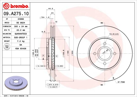 Brake Discs Front SJR Fits Ford Focus 2002-2004 2.0 + Other Models gallery