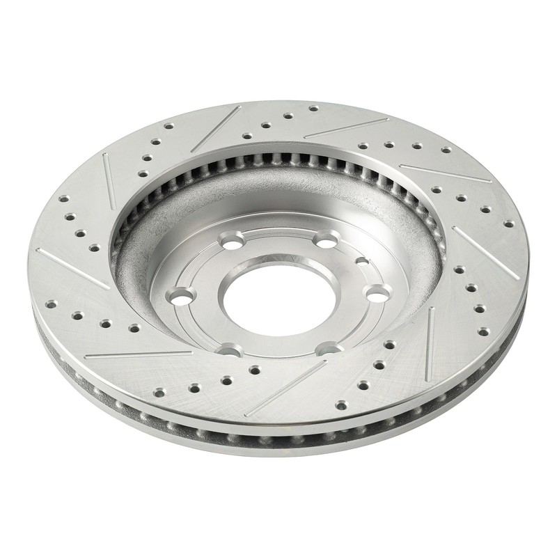 Front Vented Drilled Slotted Brake Rotors For 2007-2016 GMC Acadia Set of 2 gallery