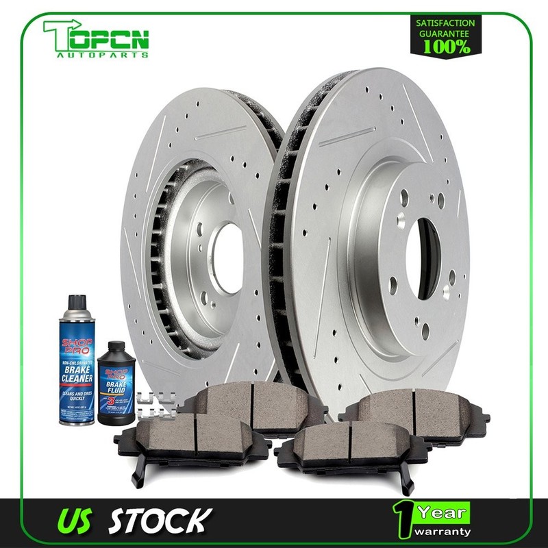 Front Brake Rotors And Ceramic Pads Kit For 2002 – 2006 Acura 2007 – 2011 Honda