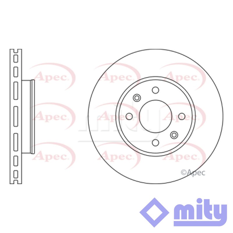 Fits Hyundai i20 2008-2015 Kia Rio 2005-2011 Brake Disc Front Mity 517121G000