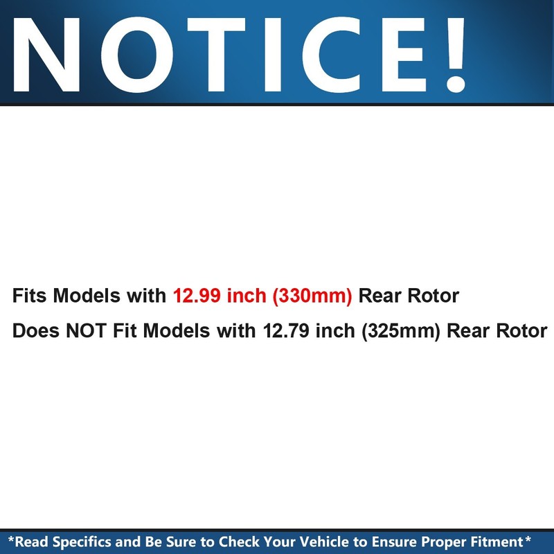 Rear Disc Rotors Brake Pads for Chevy Suburban Silverado 1500 GMC Sierra 1500 gallery