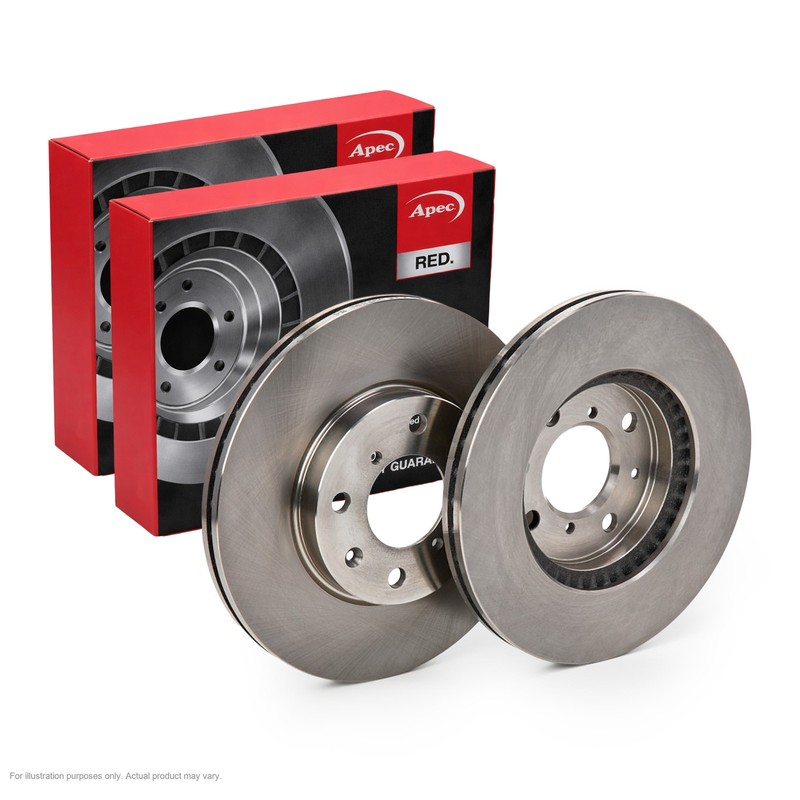2X APEC Front Brake Discs for OPEL AGILA B 2008-14 252mm Vented DSK2505