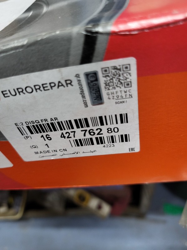 NEW to fit PEUGEOT 308 MK2 REAR BRAKE DISCS 249mm EUROREPAR 1642776280 gallery