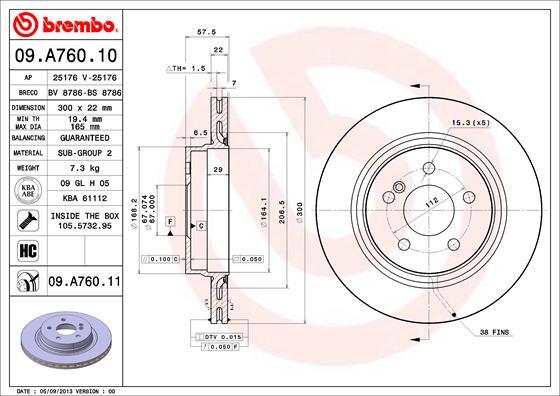 Fits Mercedes C-Class 2007- E-Class 2009-2016 HMH Rear Brake Discs #2 gallery