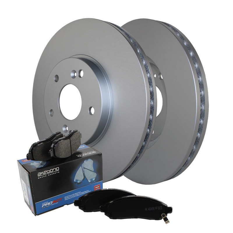 Front Brake Kit 300mm Disc Rotors & Akebono ProACT Ceramic Pads For Honda Accord