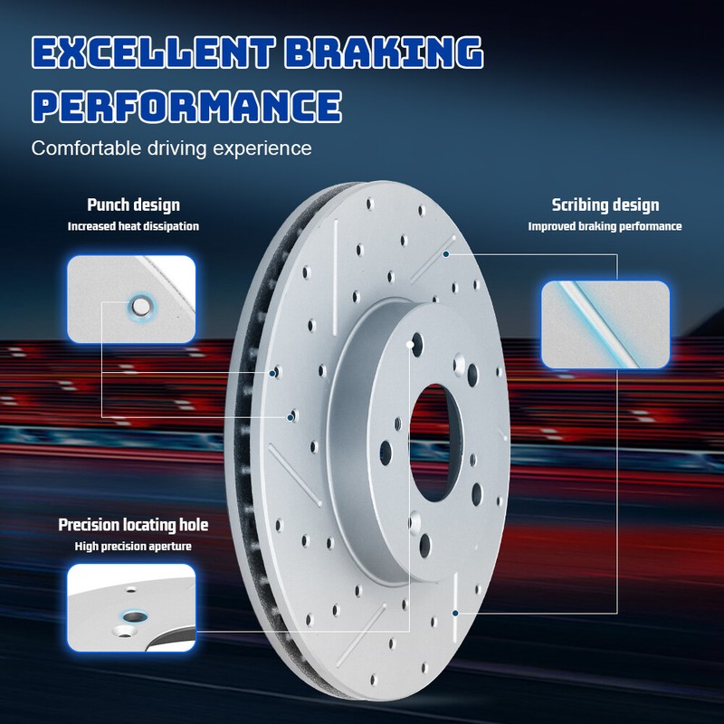 303mm Front Disc Brake Rotors For 2006 -2011 Buick Lucerne V6 Impala Monte Carlo gallery
