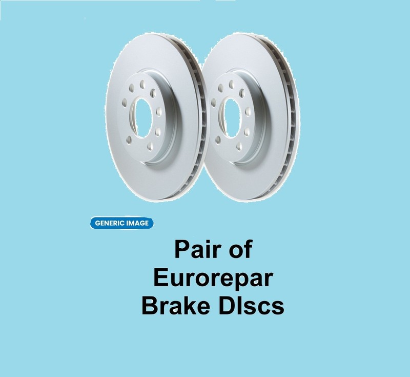 Rear Brake Discs Pair Solid Eurorepar For VW Crafter 30-50 Mercedes-Benz 298mm