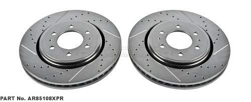 Power Stop AR85108XPR Cross-Drilled and Slotted Brake Rotors gallery