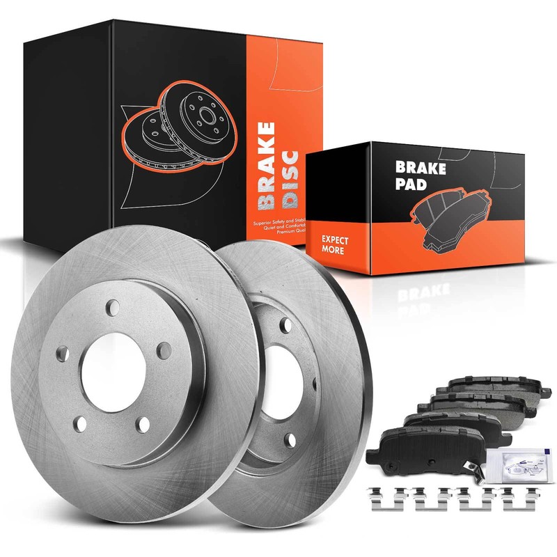 Rear Disc Brake Rotors & Ceramic Pads for Buick Allure Chevrolet Impala Limited