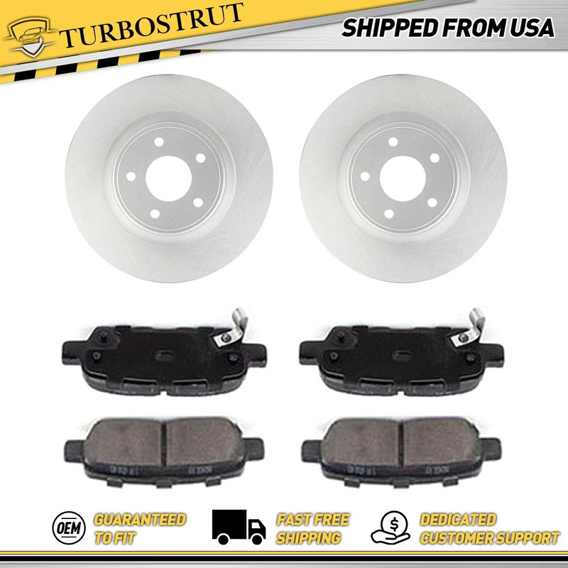 Rear OE Brake Rotors Brake Pad For 2017 2018 Nissan X-Trail Lifetime Warranty