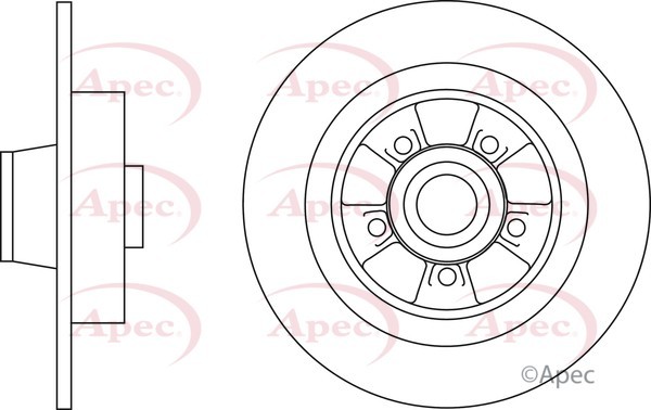 2x Apec Red Rear Brake Discs 300mm Fits Renault Megane 8200266043