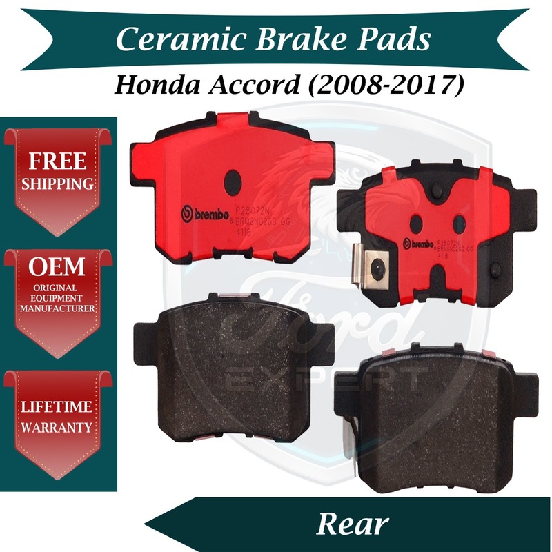 Brembo OEM Rear Ceramic Brake Pads Kit For 2008-2017 Honda Accord 10 Yr Warranty