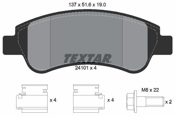Textar Front Internally Vented Discs & Brake Pads Braking Service Kit For DS DS3 gallery