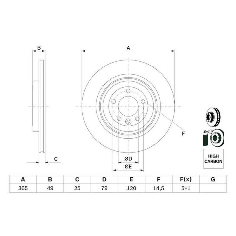 Bosch Brake Disc 0986479F68 Fits Land Rover – Precision German Engineering
