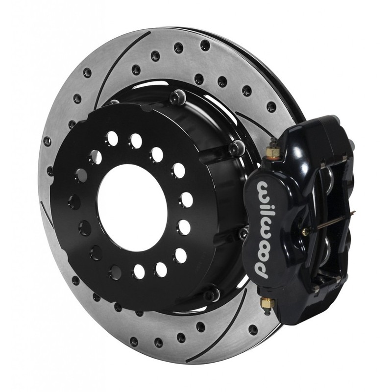 Wilwood For Chevy Brake Kit Dynalite Forged P/S Rear Drilled Rotor w C-Clips