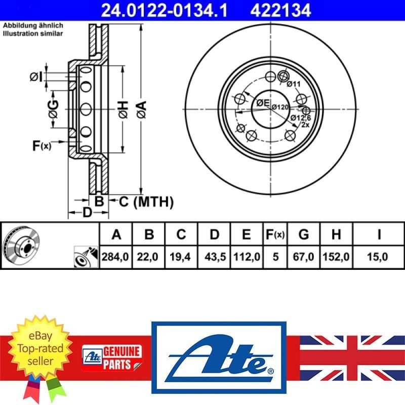 Brake Disc For Mercedes 124 86-93 E-CLASS 93-95 1244211412