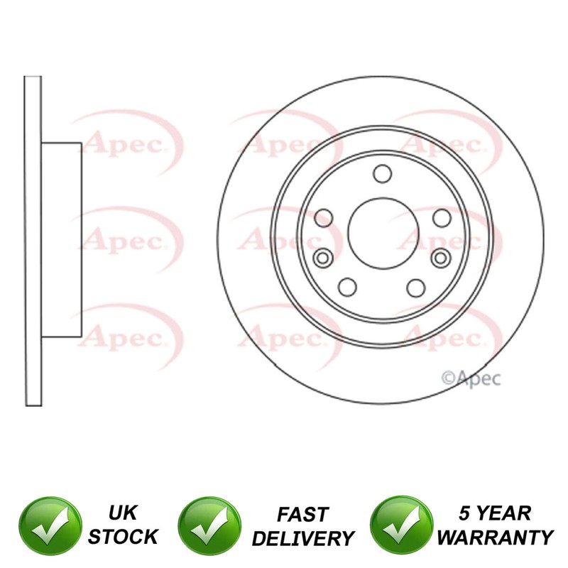 1x Brake Disc Rear SJR Fits Peugeot 508 2011-2018 1.6 HDi 2.0 4249G2