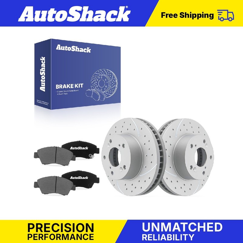 Front Drilled Slotted Brake Rotors Ceramic Pads for Acura, ILX 2013-2014