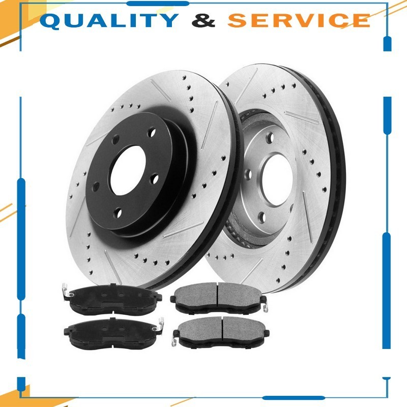 For Jeep Grand Cherokee Dodge Durango Brake Rotors with Pads Front 5 Lugs