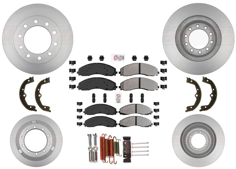 Front Rear Disc Brake Rotors Brake Pads fits Ford F450 Super Duty 4×4 2017-2022