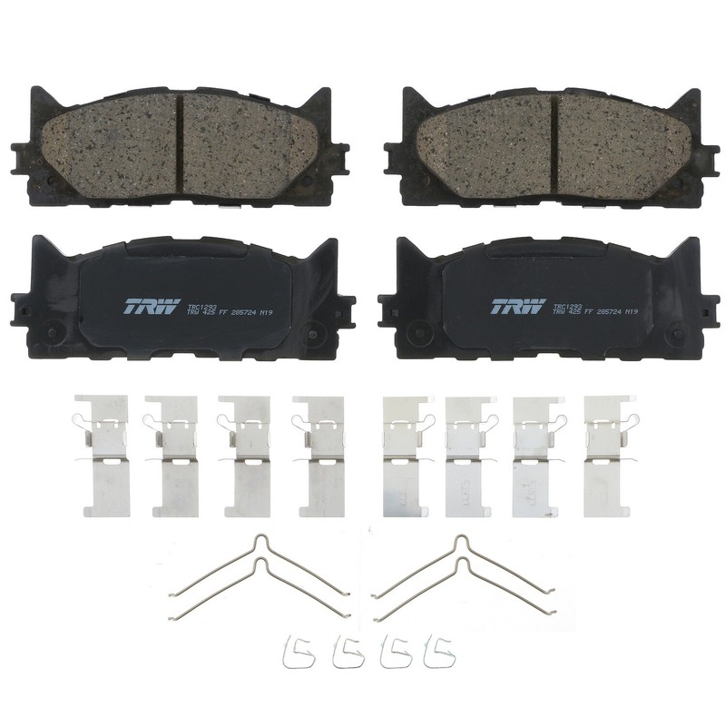 Front Brake Kit 296mm Drilled Rotors TRW Pro Ceramic Pads For ES350 Avalon Camry gallery