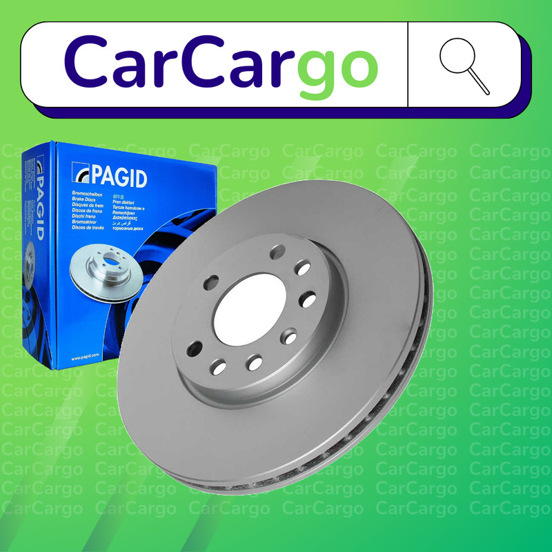 Pagid Vented Front Brake Discs Pair For Saab 9-3 1.8 t BioPower 2009-2015 285 mm