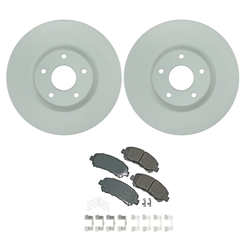Bosch QuietCast Front Rotor Akebono ProACT Ceramic Disc Brake Pad Kit For Maxima