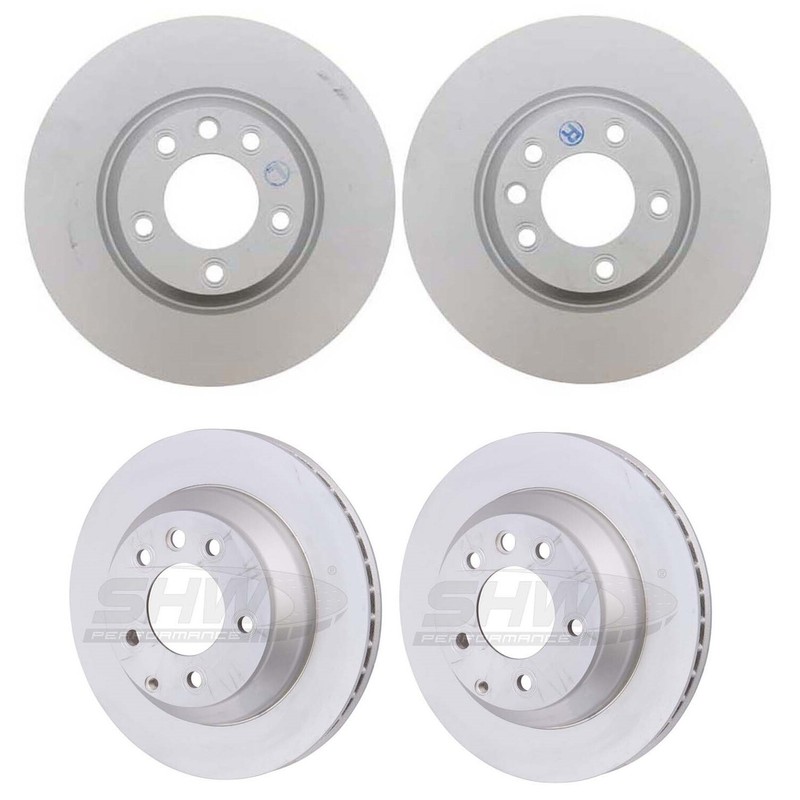 SHW Performance OEM Front and Rear Brake Disc Rotors Kit for Cayenne Touareg Q7