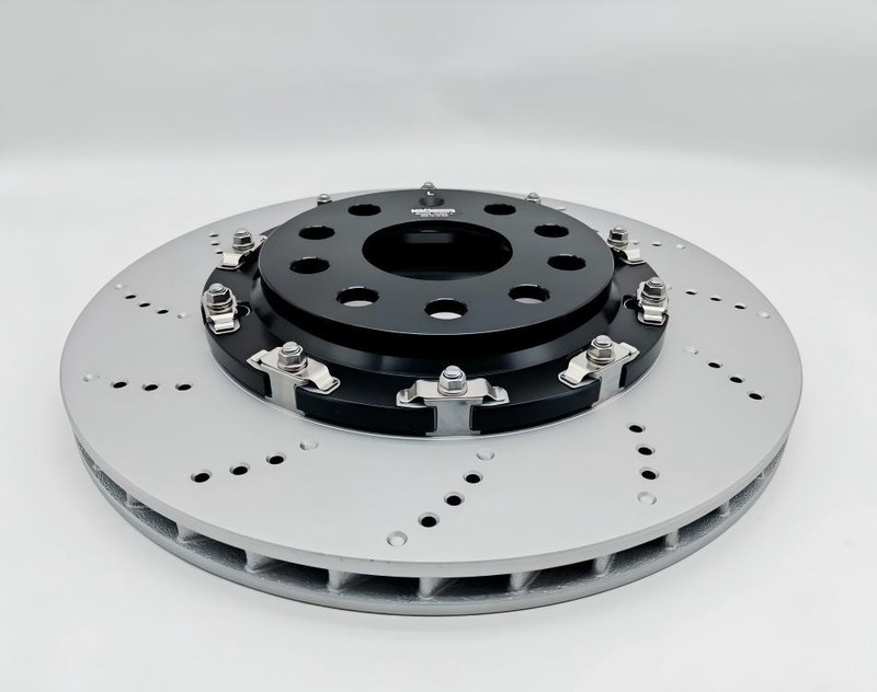 Floating Rear Drilled Disc Brake Rotor for Audi A3 Q3 RS3 Cupra Skod VW TT 18-24 gallery