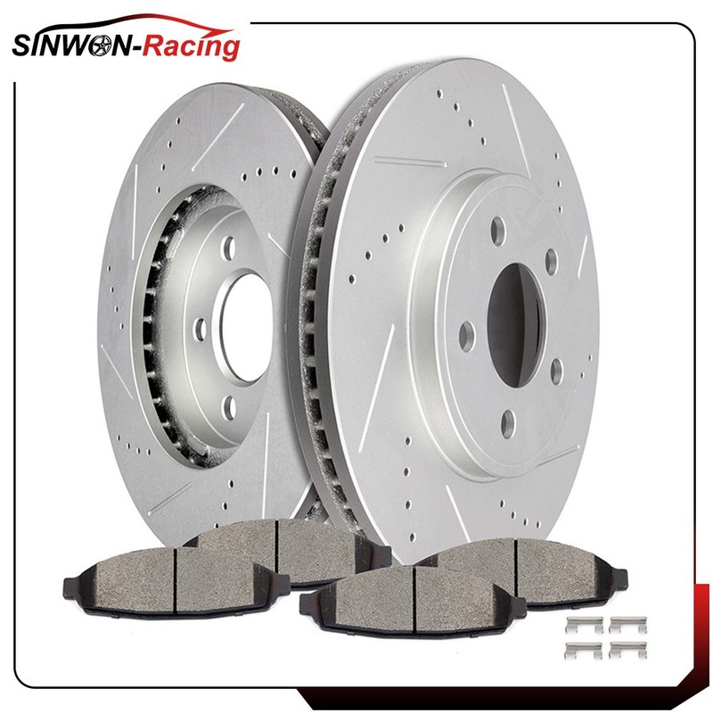 For 03 04 05 06 07 08 09 10 Grand Marquis Front Brake Rotors And Ceramic Pads