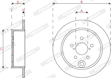 Ferodo DDF2560C Brake Disc for Subaru gallery