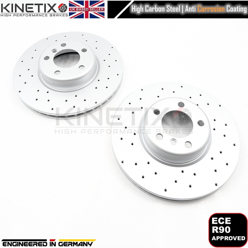 FOR BMW 435i F32 F33 F36 M SPORT DRILLED FRONT BRAKE DISCS PADS SENSOR 340mm gallery