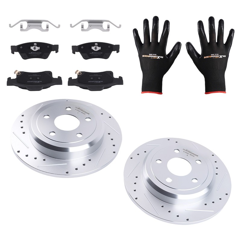 13in Rear Drilled Brake Rotors Brake Pads for Dodge Durango 2011-2020 S-53061