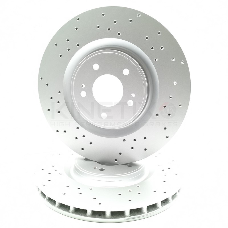 FOR MITSUBISHI LANCER EVO X 10 FRONT PERFORMANCE DRILLED BRAKE DISCS BREMBO PADS gallery