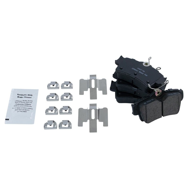 TRQ Rotor & Brake Pad Kit w/Chemicals Ceramic Performance Front Rear gallery