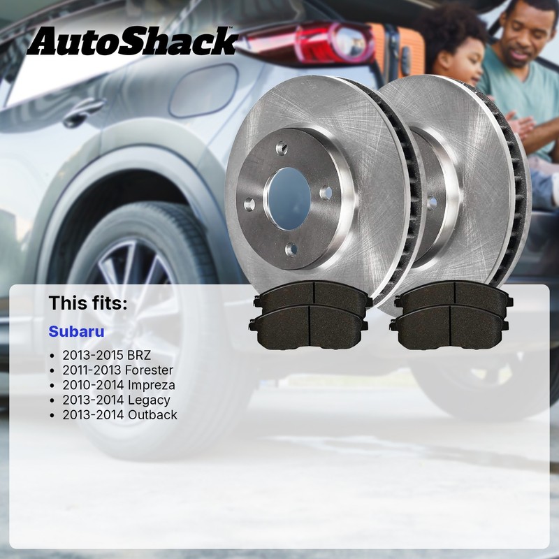 Front Rear Brake Rotors Premium Pads for Subaru, Impreza 2010-2014, AWD H4 2.5L gallery
