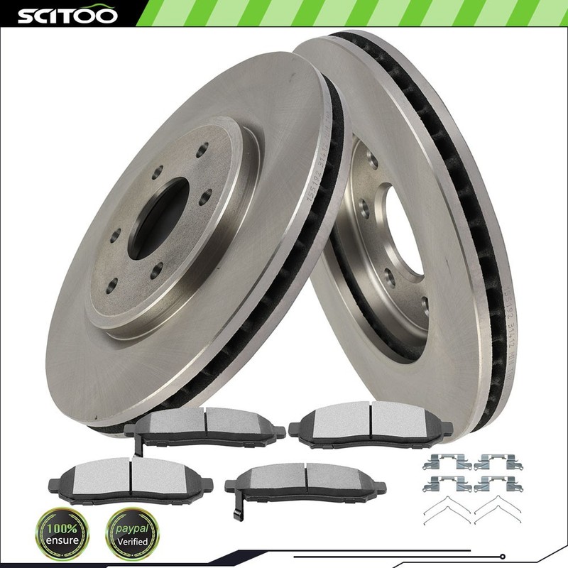 Front Brake Rotors And Ceramic Pads For Nissan Frontier Pathfinder Xterra 08-18