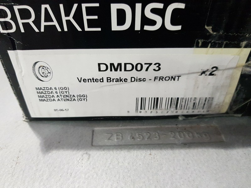 Drivemaster DMD073 Front Brake Disc(2) 282.8 x 48.5 x25mm Fits Mazda gallery