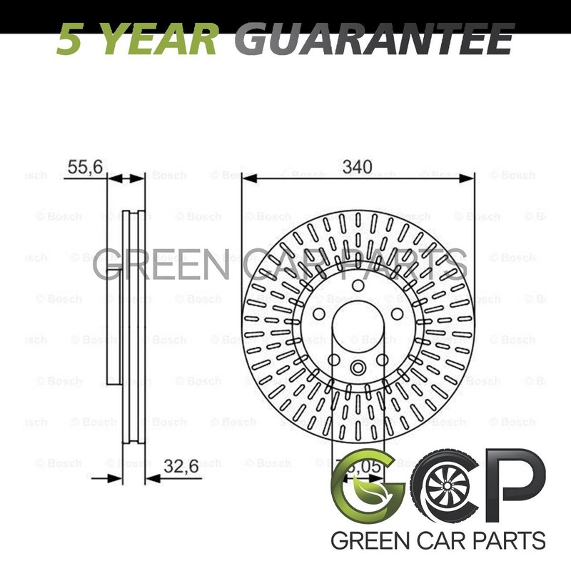 Brake Disc Front GCP Fits VW Transporter 2009-2024 2.0 TDi + Other Models